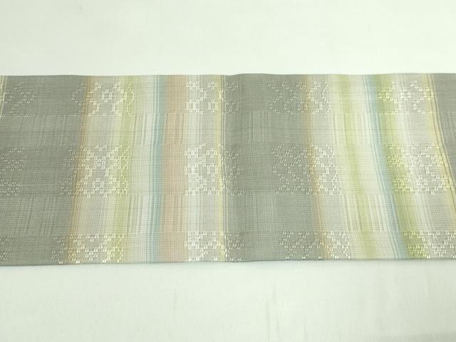 平和屋本店●希少　沖縄県最高級織物　夏物　首里花倉織　首里織　花織・絽織・紗織　九寸名古屋帯　逸品　DZAB1777kh6