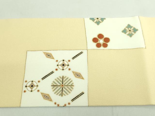 平和屋着物●極上　九寸名古屋帯　花菱文　金彩　逸品　DZAB1778kh6