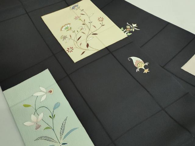 平和屋着物●極上　九寸名古屋帯　枝花文　金銀彩　逸品　DZAB1780kh6