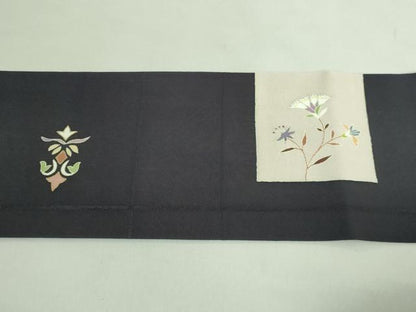 平和屋着物●極上　九寸名古屋帯　枝花文　金銀彩　逸品　DZAB1780kh6