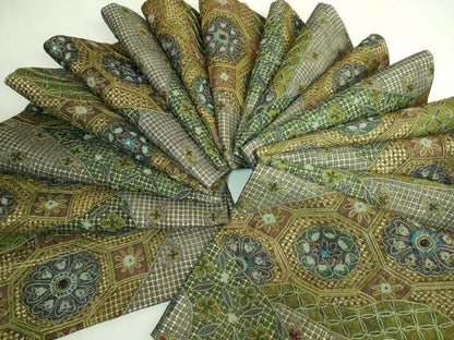 平和屋本店●極上　中国三大刺繍　スワトウ刺繍　汕頭刺繍　総刺繍　全通柄袋帯　スリーシーズン帯　蜀江花文　金糸　逸品　DZAB1781kh6