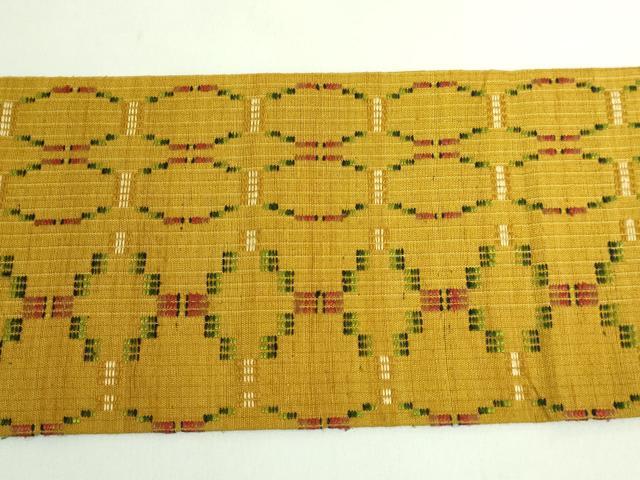 平和屋着物●極上　九寸名古屋帯　紬地　花織　逸品　DZAB1785kh6