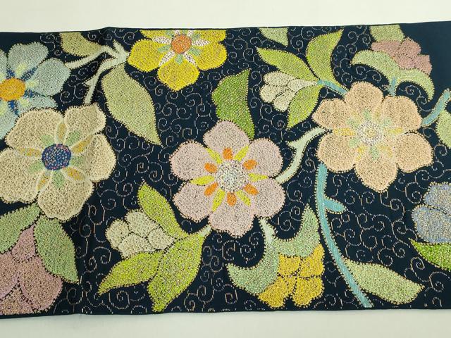 平和屋本店●最高級　龍村平蔵製　太鼓柄　本袋帯　相楽吉祥文　紺色地　金銀糸　逸品　DZAB1795kh6 平和屋本店○最高級 龍村平蔵製 太鼓柄 本袋帯 相楽吉祥文