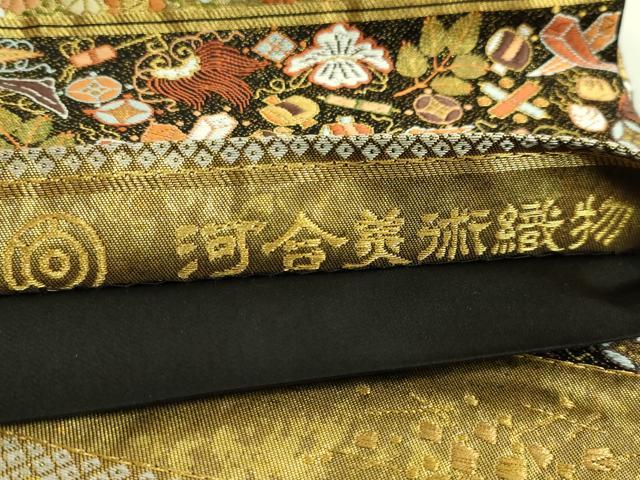 平和屋着物●極上　西陣　河合美術織物謹製　六通柄袋帯　唐織　豊明錦　宝尽くし花文　金糸　逸品　DZAB1800kh6 楽天市場】平和屋本店□極上 西陣 河合美術織物謹製 六通柄袋帯 唐織