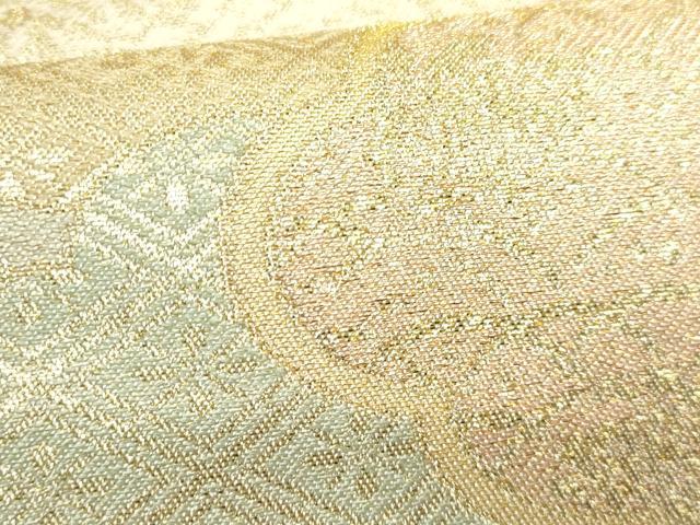 平和屋着物●極上　皇室献上作家　藤井寛　六通柄袋帯　雲重ね　金糸　逸品　DZAB1803kh6