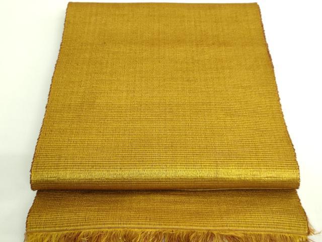 平和屋着物●極上　本場黄八丈　紬　八寸名古屋帯　一重帯　逸品　DZAB1804kh6