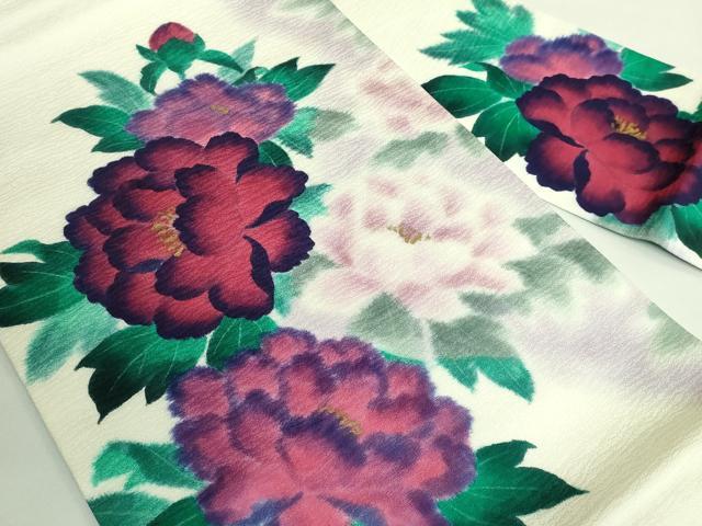 平和屋着物●極上　濡れ描き友禅作家　山田全　九寸名古屋帯　草花文　さが美扱い　逸品　DZAB1805kh6
