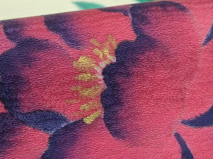 平和屋着物●極上　濡れ描き友禅作家　山田全　九寸名古屋帯　草花文　さが美扱い　逸品　DZAB1805kh6