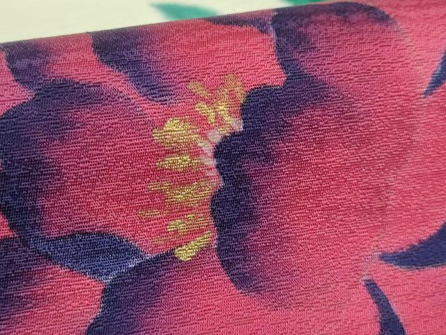 平和屋着物●極上　濡れ描き友禅作家　山田全　九寸名古屋帯　草花文　さが美扱い　逸品　DZAB1805kh6
