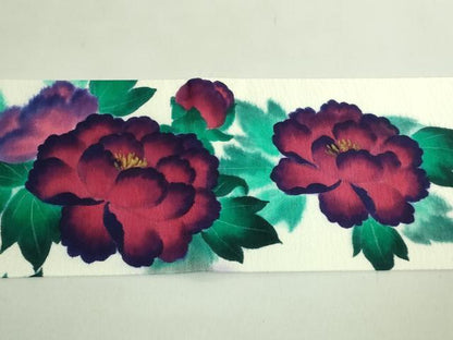 平和屋着物●極上　濡れ描き友禅作家　山田全　九寸名古屋帯　草花文　さが美扱い　逸品　DZAB1805kh6