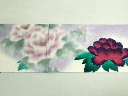 平和屋着物●極上　濡れ描き友禅作家　山田全　九寸名古屋帯　草花文　さが美扱い　逸品　DZAB1805kh6