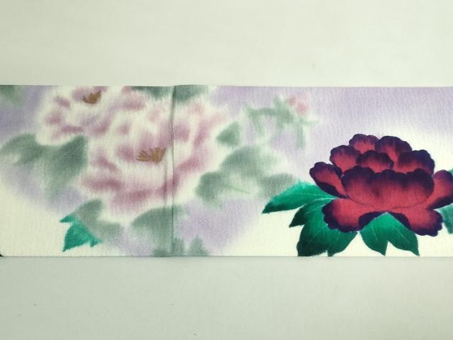 平和屋着物●極上　濡れ描き友禅作家　山田全　九寸名古屋帯　草花文　さが美扱い　逸品　DZAB1805kh6