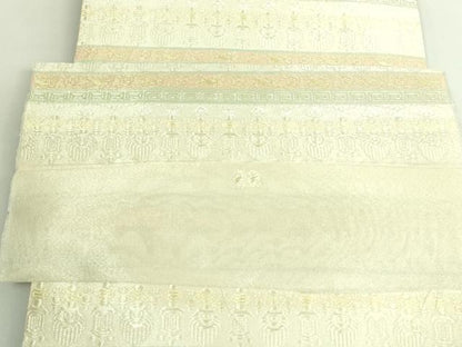 平和屋着物●極上　名物裂一筋　西陣・あらいそ謹製　つけ帯　金銀糸　反端付き　逸品　DZAB1806kh6