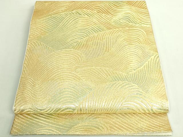 平和屋着物●極上　西陣　川島織物　六通柄　本袋帯　立波文　金糸　逸品　DZAB1810kh6