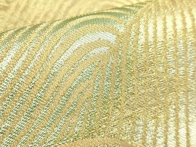 平和屋着物●極上　西陣　川島織物　六通柄　本袋帯　立波文　金糸　逸品　DZAB1810kh6