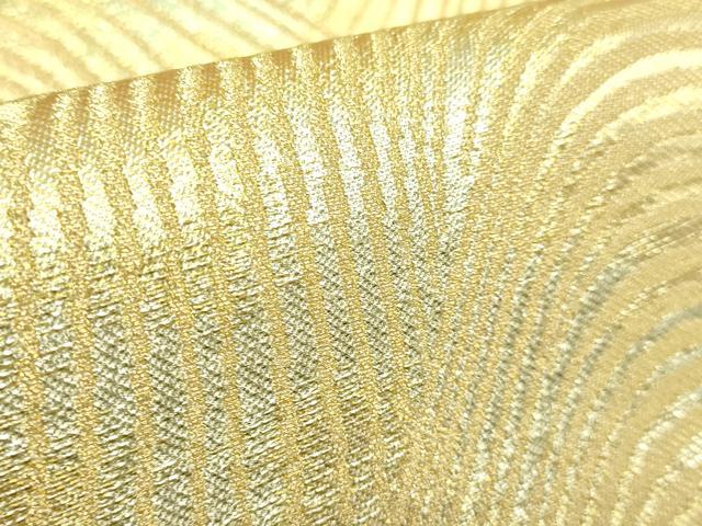平和屋着物●極上　西陣　川島織物　六通柄　本袋帯　立波文　金糸　逸品　DZAB1810kh6