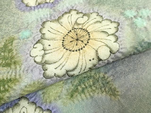 平和屋本店●極上　久保田一竹　幻の辻が花　太鼓柄袋帯　金通し地　逸品　DZAB1811kh6