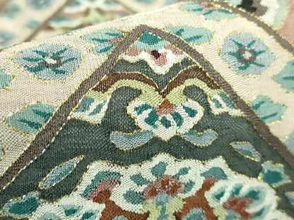 平和屋本店●最高級　明綴れ　袋帯　格天井花文　金糸　逸品　DZAB1812kh6