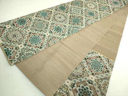 平和屋本店●最高級　明綴れ　袋帯　格天井花文　金糸　逸品　DZAB1812kh6