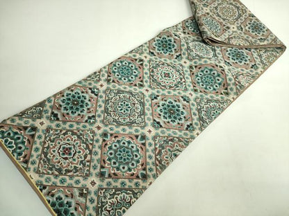 平和屋本店●最高級　明綴れ　袋帯　格天井花文　金糸　逸品　DZAB1812kh6
