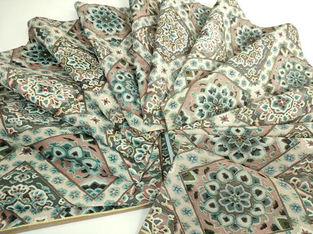 平和屋本店●最高級　明綴れ　袋帯　格天井花文　金糸　逸品　DZAB1812kh6