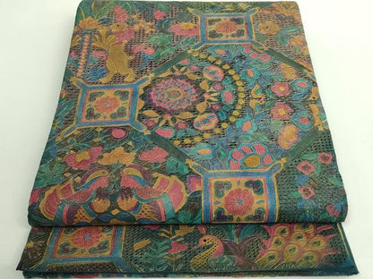 平和屋本店●極上　中国三大刺繍　スワトウ相良刺繍　総刺繍　袋帯　蜀江鳥獣花文　金糸　逸品　DZAB1813kh6
