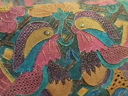 平和屋本店●極上　中国三大刺繍　スワトウ相良刺繍　総刺繍　袋帯　蜀江鳥獣花文　金糸　逸品　DZAB1813kh6
