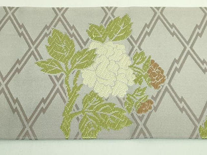 平和屋着物●極上　西陣　川島織物　九寸名古屋帯　唐織　枝花文　逸品　DZAB1814kh6
