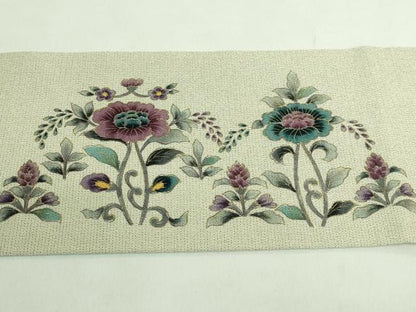 平和屋着物●極上　本塩沢　九寸名古屋帯　更紗花鳥文　金彩　逸品　DZAB1831kh6