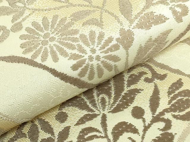 平和屋着物●極上　六通柄袋帯　唐織　花菱文　逸品　DZAB1832kh6