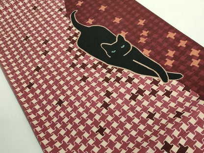 平和屋着物●極上　太鼓柄　京袋帯　wakka　ワッカ　黒猫　逸品　DZAB1835kh6