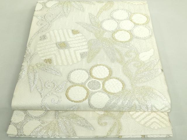 平和屋着物●極上　六通柄袋帯　唐織　笹蔓緞子　金銀糸　逸品　DZAB1838kh6 平和屋着物○極上 六通柄袋帯 唐織 笹蔓緞子 金銀糸 逸品