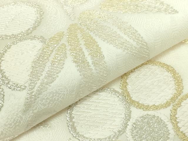 平和屋着物●極上　六通柄袋帯　唐織　笹蔓緞子　金銀糸　逸品　DZAB1838kh6