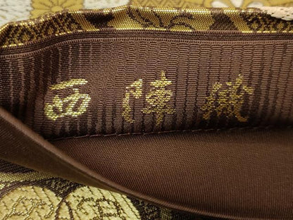 平和屋着物●極上　西陣織　陰山織物謹製　箔屋清兵衛　六通柄袋帯　唐織　七宝花文　本金箔　逸品　DZAB1840kh6