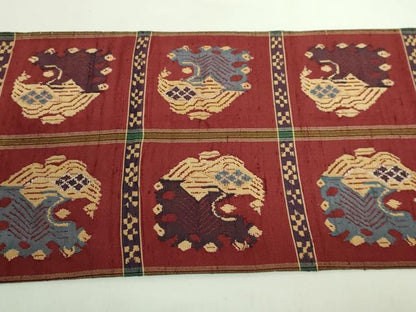 平和屋着物●最高級　龍村平蔵製　太鼓柄　本袋帯　甲比丹孔雀　金銀糸　逸品　DZAB1847kh6