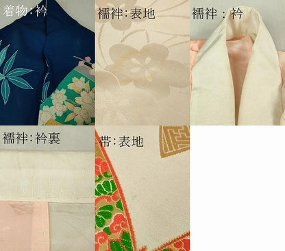 平和屋本店∵極上 女の子 十三参り 子供 祝着・襦袢(無双仕立て)・袋帯 3点セット 友禅 冊子花鳥文 逸品 DZAB1853kh6
