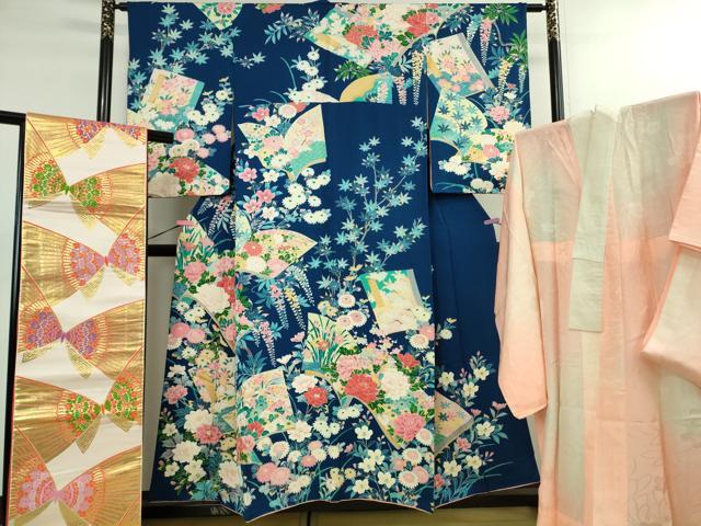 平和屋本店∵極上 女の子 十三参り 子供 祝着・襦袢(無双仕立て)・袋帯 3点セット 友禅 冊子花鳥文 逸品 DZAB1853kh6