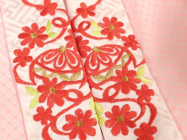 平和屋本店[]極上　七五三　女の子　7歳　祝着・襦袢(単衣・半衿刺繍)・袋帯　3点セット　舞蝶毬文　金彩　逸品　DZAB1855kh6