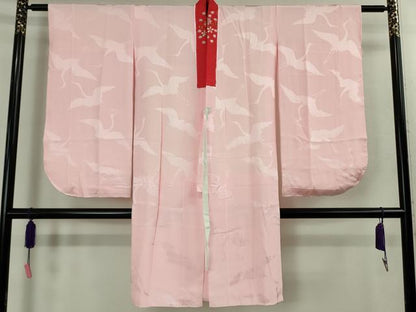 平和屋本店∵極上 女の子 十三参り 子供 祝着・襦袢(袷・半衿刺繍)セット 舞蝶花文 暈し染め 逸品 DZAB1857kh6