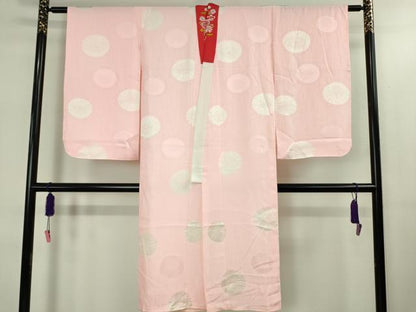 平和屋本店[]極上　七五三　女の子　7歳　祝着・襦袢(袷・半衿刺繍)セット　毬　暈し染め　逸品　DZAB1858kh6