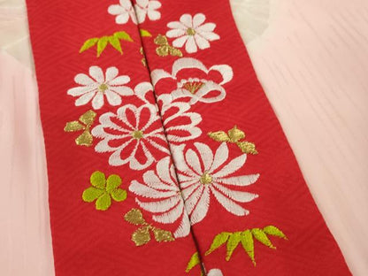 平和屋本店[]極上　七五三　女の子　7歳　祝着・襦袢(袷・半衿刺繍)セット　毬　暈し染め　逸品　DZAB1858kh6