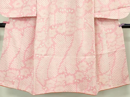 平和屋本店[]極上　七五三　女の子　7歳　祝着　絞り　舞花文　逸品　DZAB1859kh6