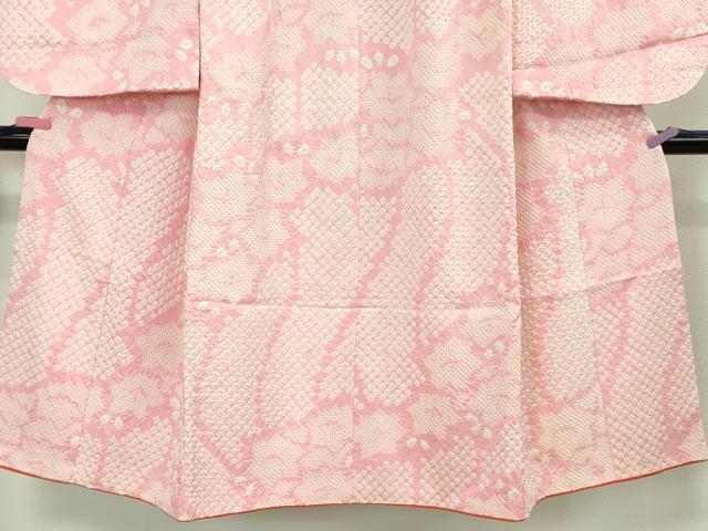 平和屋本店[]極上　七五三　女の子　7歳　祝着　絞り　舞花文　逸品　DZAB1859kh6