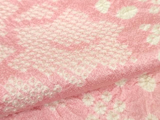 平和屋本店[]極上　七五三　女の子　7歳　祝着　絞り　舞花文　逸品　DZAB1859kh6