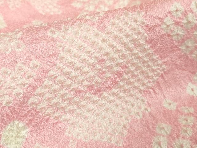 平和屋本店[]極上　七五三　女の子　7歳　祝着　絞り　舞花文　逸品　DZAB1859kh6