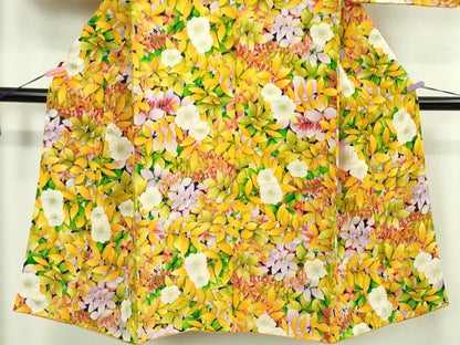 平和屋本店∵極上　女の子　十三参り　子供　祝着　草花文　鬼しぼ縮緬　逸品　DZAB1860kh6