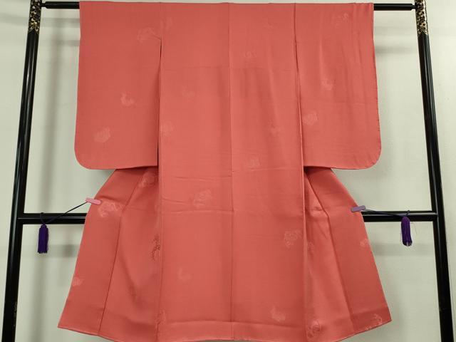 平和屋本店[]極上 七五三 女の子 7歳 祝着 色無地 鏡裏地紋 韓紅色 逸品 未使用 DZAB1861kh6