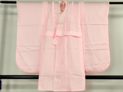 平和屋本店[]極上 七五三 女の子 7歳 祝着・襦袢(単衣・半衿刺繍)セット 花車 金彩 逸品 DZAB1862kh6