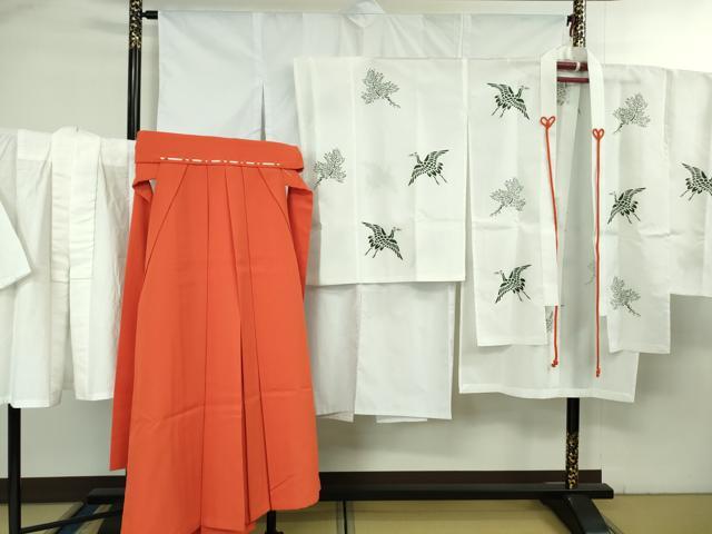 平和屋本店□極上 女性 巫女装束 白衣 緋袴セット 法衣 寺院 仏具 神職
