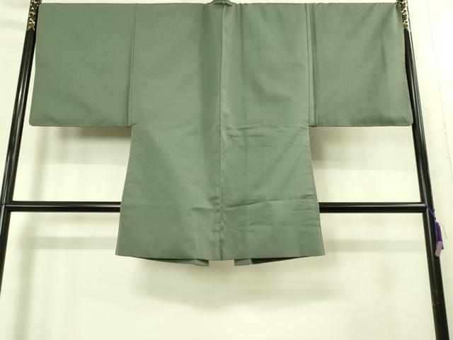 平和屋着物■極上　男性　お召　アンサンブル　キングサイズ　長羽織　色無地　仙斉茶色　羽裏・歌舞伎　逸品　DZAB1873kh6
